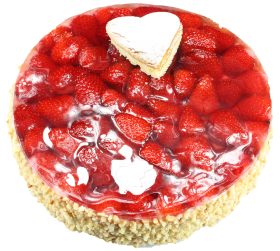 Mini-Erdbeertorte mit Herzauflage